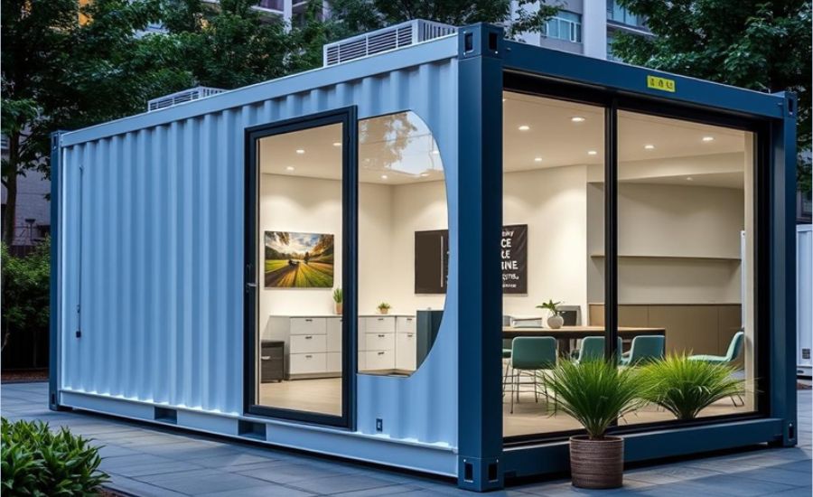 Thiết kế container văn phòng có hệ thống thông gió và ánh sáng tốt