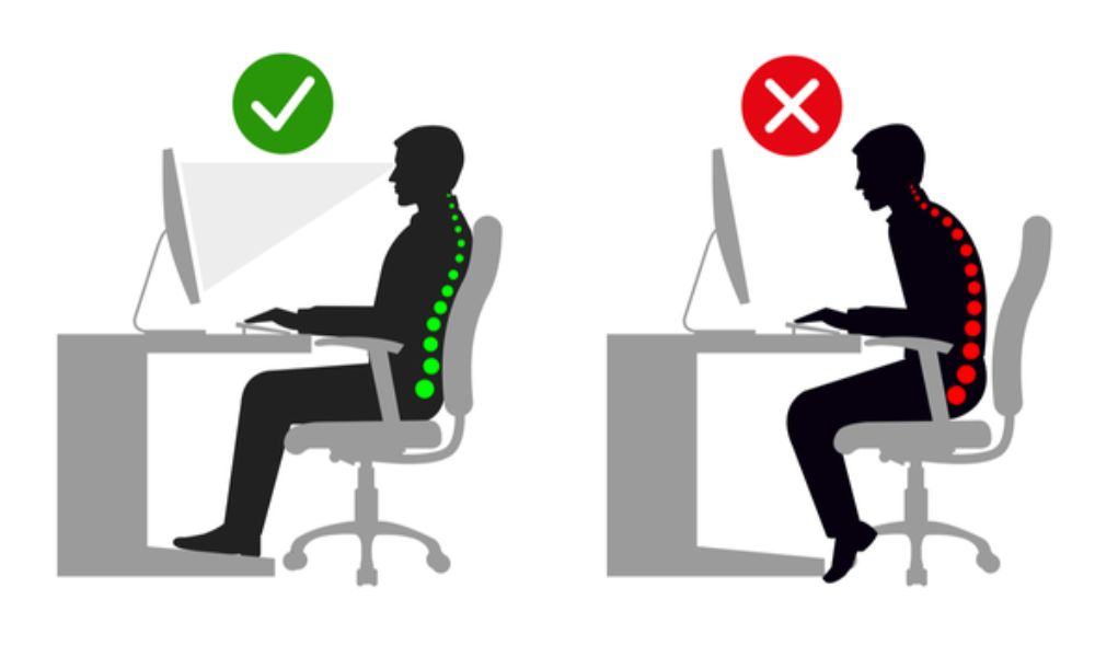 Tư thế ngồi công thái học vật lý