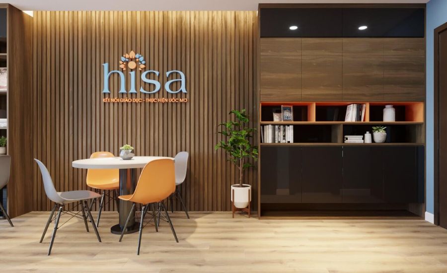 Thiết kế văn phòng tư vấn du học phong cách công nghiệp trẻ trung