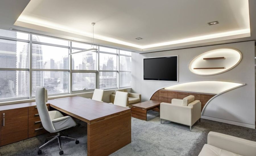 trần thạch cao trong văn phòng