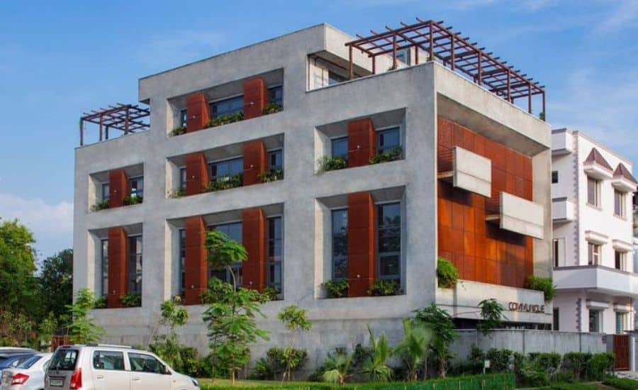 Thiết kế mặt tiền nhà văn phòng