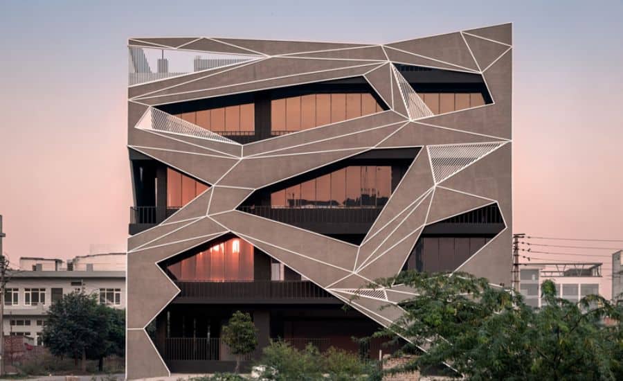 Thiết kế mặt tiền văn phòng độc đáo