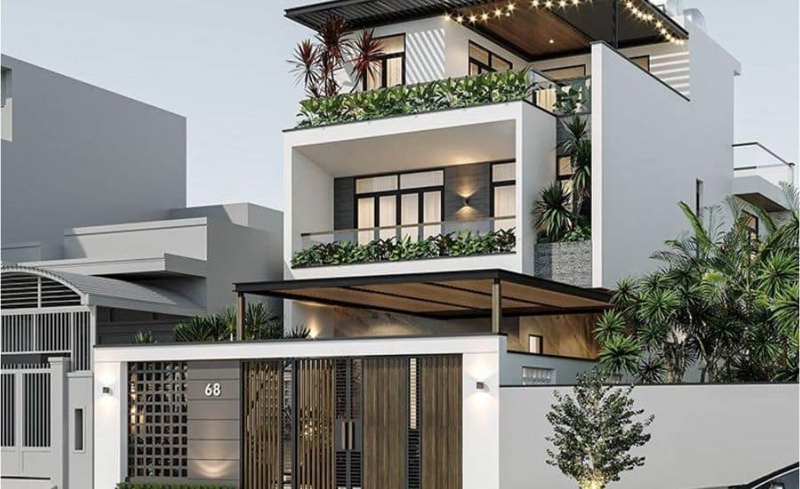 Thiết kế nhà kết hợp văn phòng hiện đại cho thuê