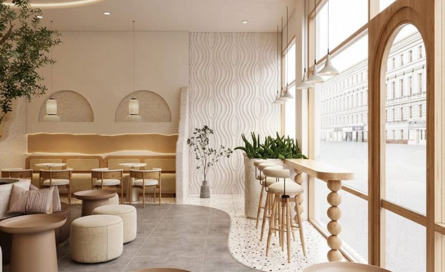 Thiết kế quán cà phê phong cách Hàn Quốc