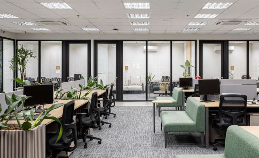 Thiết kế văn phòng kết hợp mở và đóng