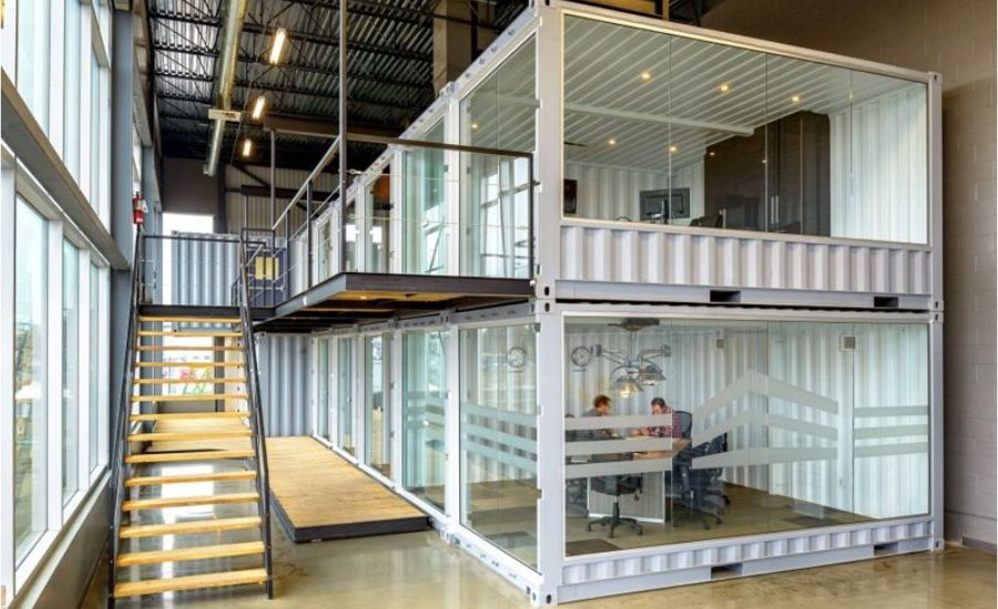 Thiết kế văn phòng nhà máy theo mô hình lắp ghép