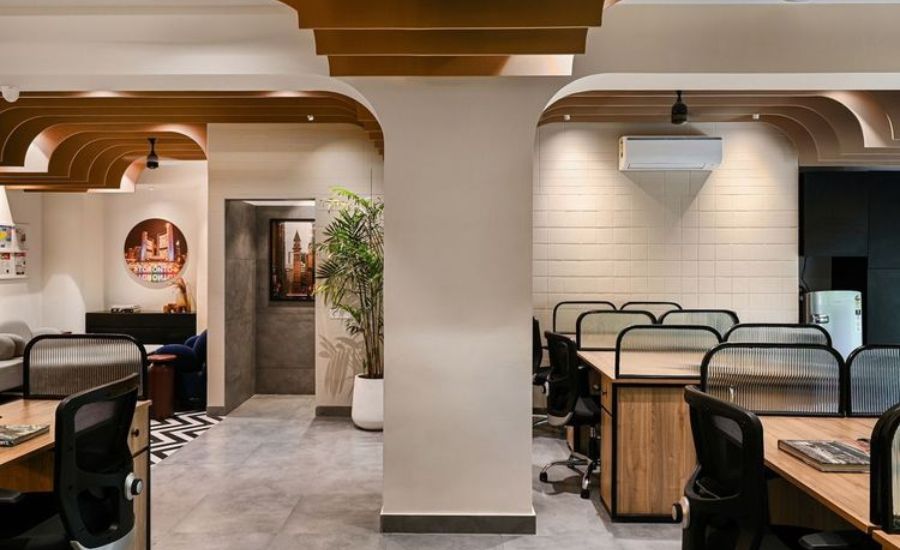 Thiết kế không gian văn phòng pha trộn hiện đại và cổ điển