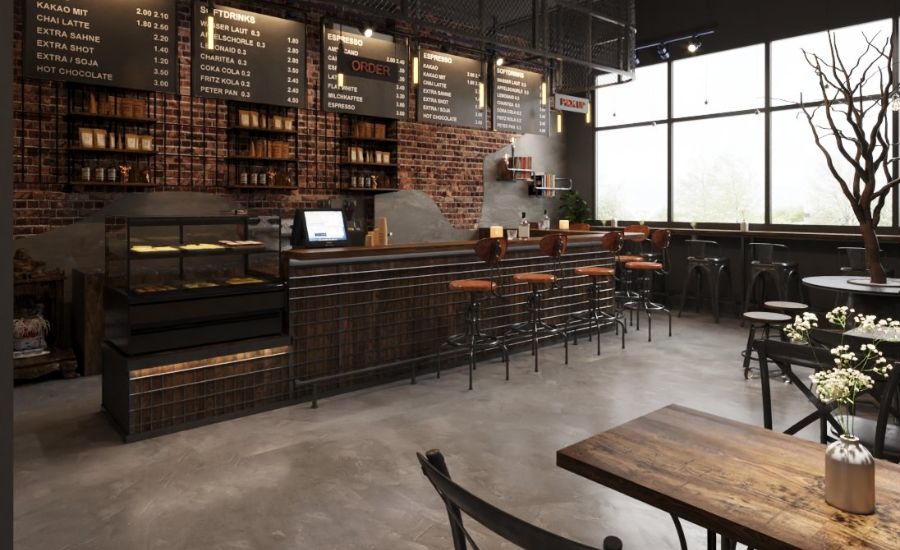 Quán cà phê có thiết kế tối ưu hóa không gian và tăng cường hiệu suất kinh doanh