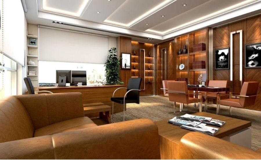 trần thạch cao trong văn phòng