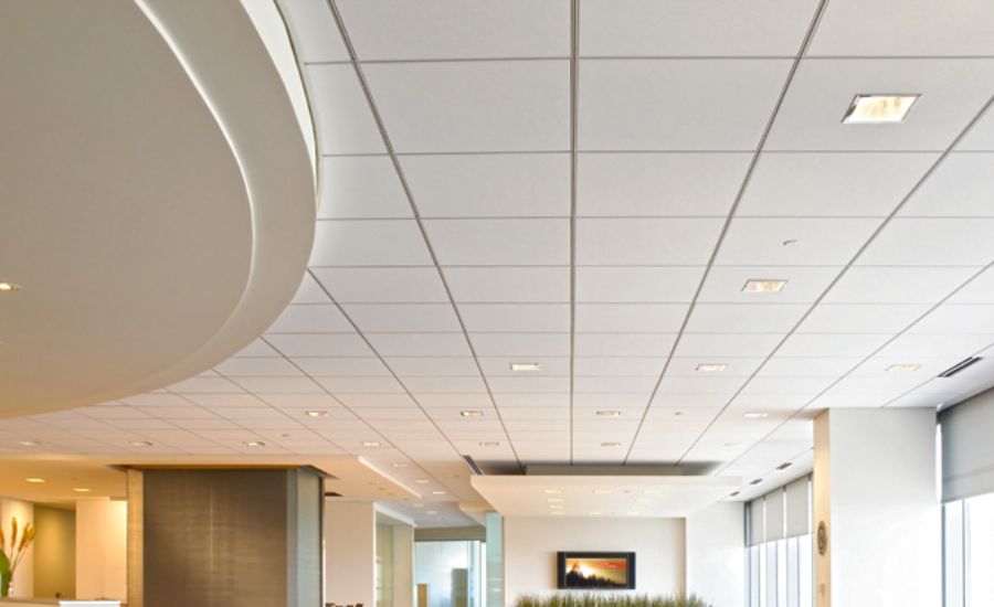 trần thạch cao trong văn phòng