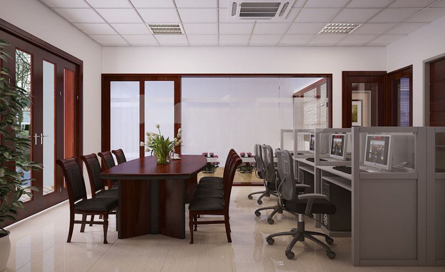 Mẫu thiết kế văn phòng công chứng với phòng họp mở