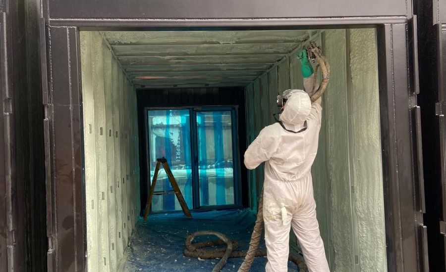 Xử lý cách âm và cách nhiệt cho container văn phòng