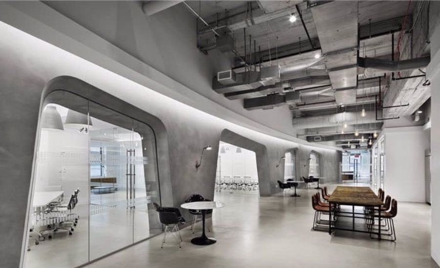 Ý tưởng thiết kế văn phòng không Brutalism sáng tạo