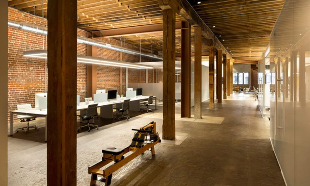 Ý tưởng thiết kế văn phòng từ vật liệu thô mộc